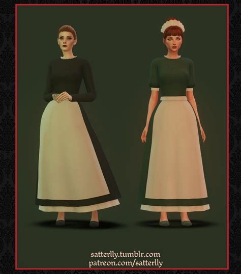 Maid Dress Eleanor Satterlly Maid Dress Sims 4 Clothing Dress