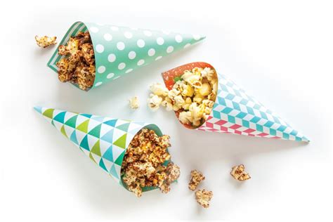 Choc Sesame Popcorn Cones Healthy Food Guide
