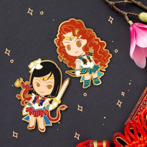 Sailor Princesses 14 Enamel Pins Collection Etsy