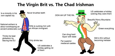 the virgin brit vs the chad irishman r virginvschad