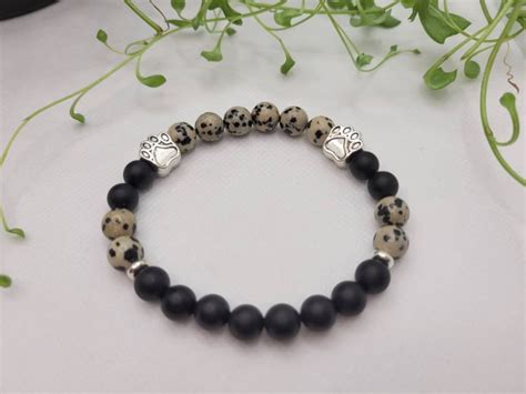 Dalmatian Jasper Matte Black Onyx Mm Gemstone Beads Etsy