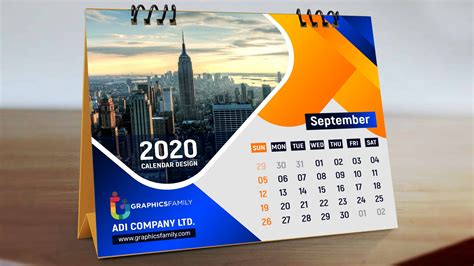 Desk Calendar Free psd Template – GraphicsFamily