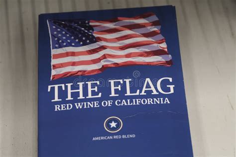 The Flag Red Wine Of California Sells In Danish Grocery Store Editorial Stock Image Image Of