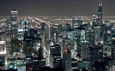 Chicago Night Cityscape 5k Wallpapers Hd Wallpapers I