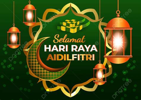 Premium Look Hari Raya Aidilfitri Colorful Background Eid Muslim