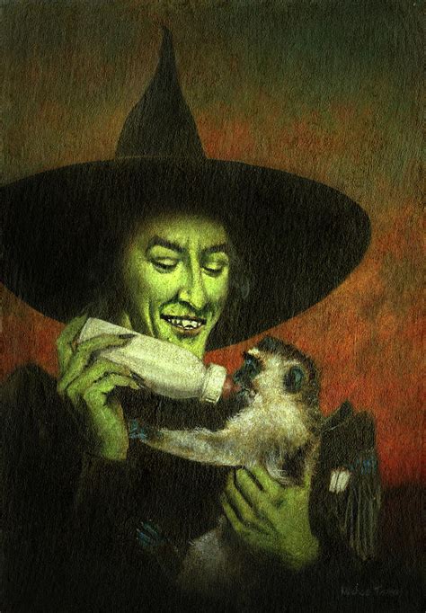 Not So Wicked Witch Painting By Michael Thomas Fine Art America