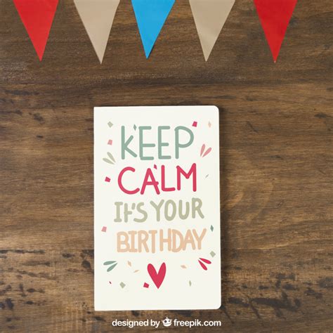 Download Card mockup with birthday design | Free PSD File