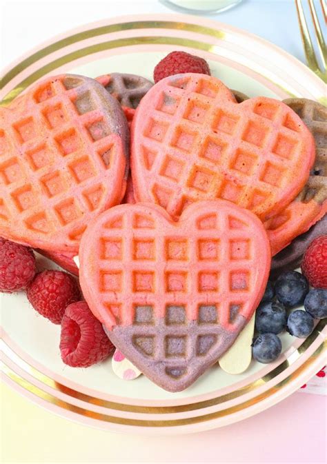This waffle mixture is great because it is easy to throw together and you can keep it in the fridge for up to 5 days for quick morning breakfasts. Healthy Color Block Heart Waffles Recipe | Waffle recipes ...