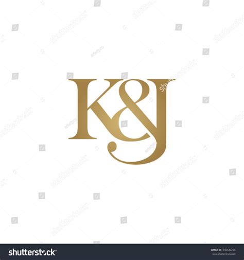vektor stok kj initial logo ampersand monogram golden tanpa royalti 336849296 shutterstock