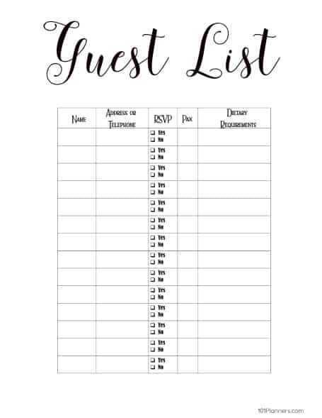 Navigating the world of modern wedding etiquette can be challenging—especially when deciding who to invite for your big day. FREE printable guest list template | Customize online