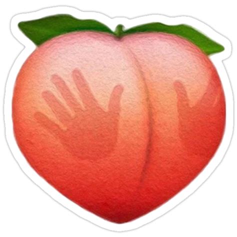 Booty Peach Stickers By Ellalipman Redbubble