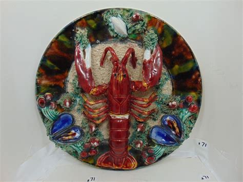 Vintage Jose Alvaro Ceramic Lobster Plate Made Caldas Da Rainha