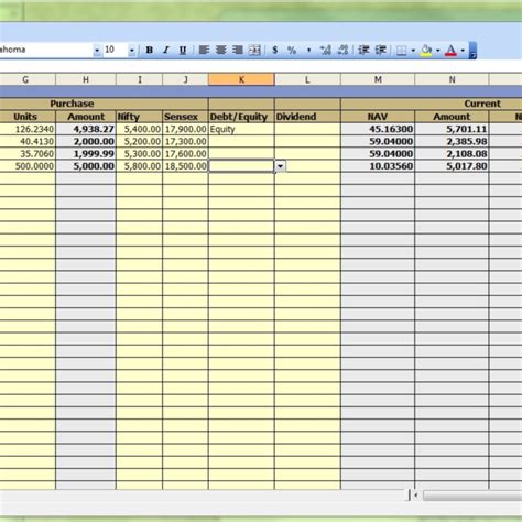 Stock Tracking Spreadsheet Template — Db