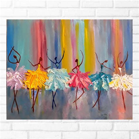 Ballerina Painting Dancing Girl Oil Painting Abstract Modern Etsy