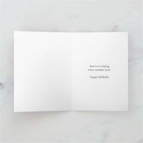 Wiping Away Another Year Funny Birthday Card Zazzle