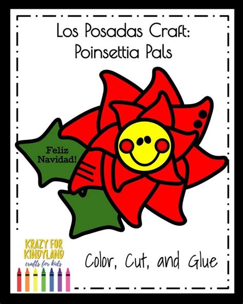 Los Posadas Poinsettia Craft For Kindergarten And Holidays Around The World