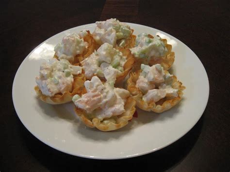 Mini Phyllo Cups Filled Wih Shrimp Salad Just A Pinch Recipes