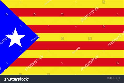 Flag Vector Catalonia Spain Senyera Vector De Stock Libre De Regalías