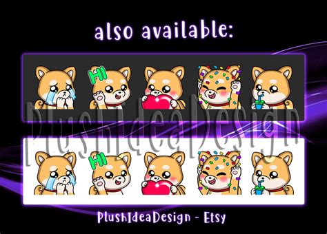 Twitch Screens Alerts And Overlays Pack Shiba Inu Cute Etsy