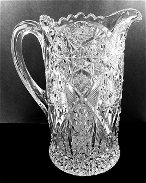 Eapg Water Pitcher Fentec Pattern By Mckee Glass Co 1894 1914 Mckee Glass Antique Glass Mckee