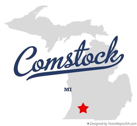 Map Of Comstock Mi Michigan