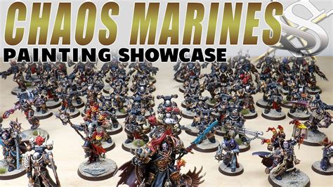 Painting Showcase Chaos Space Marines Army Warhammer 40k Commission