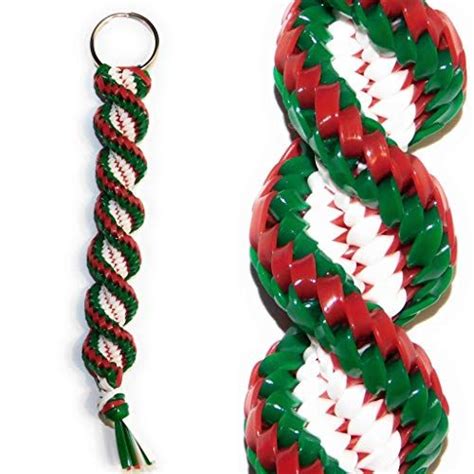 This tutorial i'll show how to make one of the most basic stitches there is in lanyards/scoubidou/gimp/boondoggle , the box/square stitch.also it will. Green, Red & White KeyChain | Handmade Boondoggle Unity T... https://www.amazon.com/dp ...