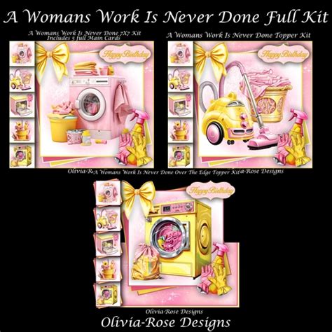 A Womans Work Is Never Done Full Kit CUP1233905 104105 Craftsuprint