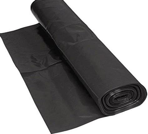 Extra Thick Black Heavy Duty Polythene Sheeting Roll Tarps Uk