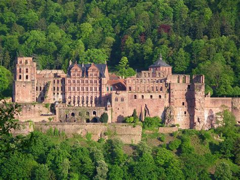 Heidelberg Castle A Famous Ruin In Germany And Landmark Of Heidelberg