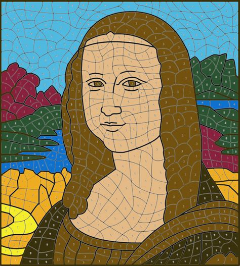 Sintético 9 Imagen Dibujo De La Mona Lisa Para Colorear Actualizar