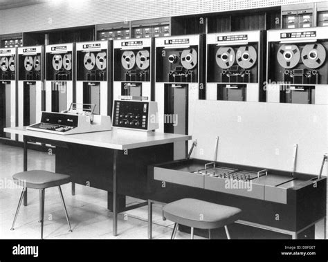 View Of An Electronic Data Processing System Ibm 7070 At The Chemical