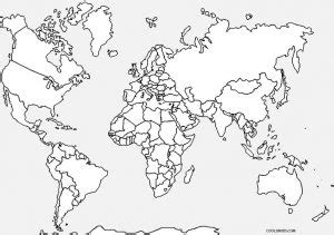 Desenhos De Mapa Mundial Para Colorir P Ginas Para Impress O Gr Tis