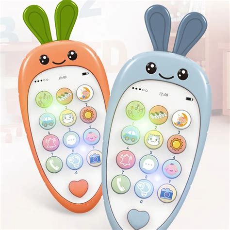Coax Baby To Sleep Music Simulation Phone Toy With Teether Early