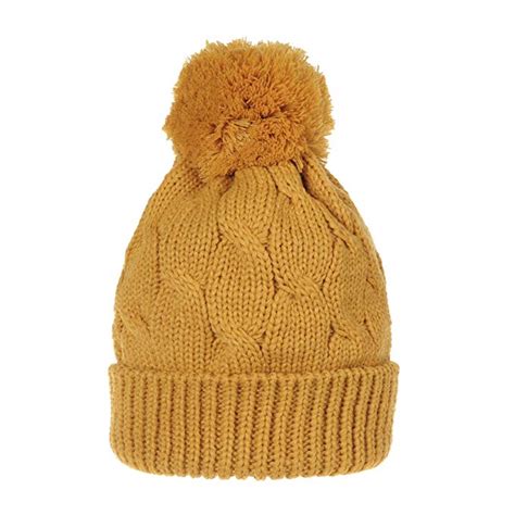 Withmoons Knitted Twisted Cable Bobble Pom Beanie Hat Slouchy Ac5474