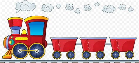 Tren Transporte Ferroviario Locomotora Pista Dibujos Animados
