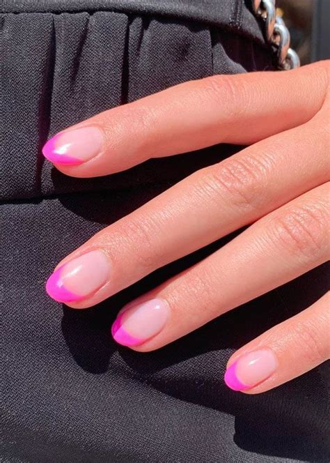 Pink Nails With Some French Tips