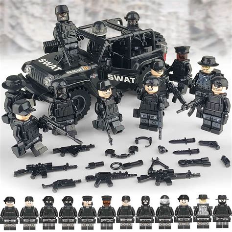Swat Team Minifigures Lego Swat Truck Compatible