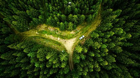 Hd Wallpaper Green Mountains Drone View Aerial Aerial View Explore