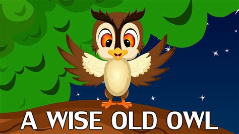A Wise Old Owl Nursery Rhyme For Childrens Kids Songs Youtube