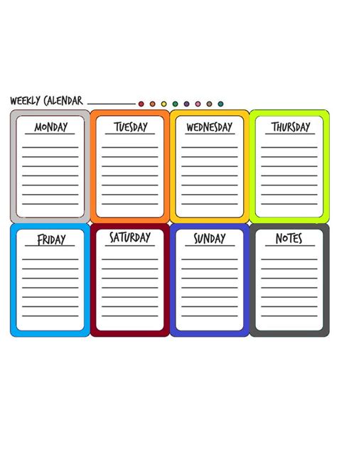 8 Week Calendar Template Printable Month Calendar Printable