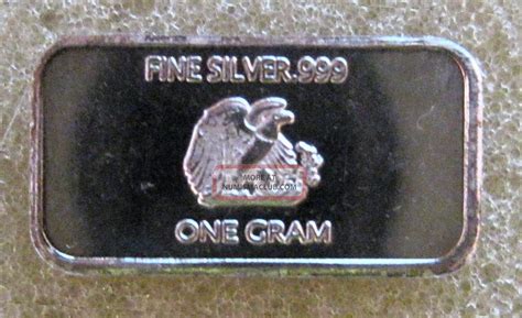 1 Gram Gr G 999 Fine Pure Solid Silver Bullion Bar I074 2