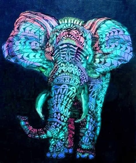 Psychedelic Elephant Elephant Art Elephant Wallpaper Colorful Elephant