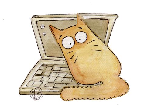 Lap Top Cat By Maria Van Bruggen On Deviantart