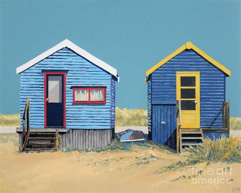 British Beach Huts Painting By Linda Monk Fine Art America