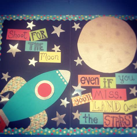 Shoot For The Moon Counseling Bulletin Boards School Bulletin Boards