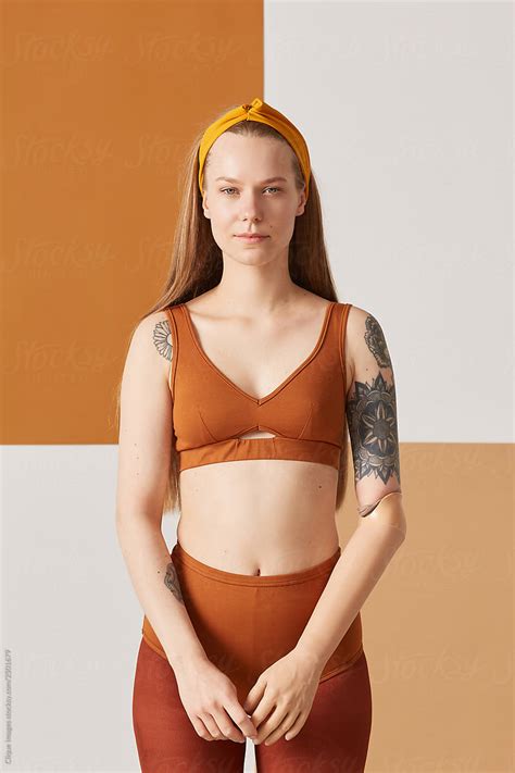 Female Model Wearing Terracotta Lingerie By Stocksy Contributor Clique Images Stocksy
