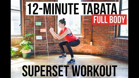 12 Minute Full Body Tabata Workout 3 Hiit Supersets Of Bodyweight