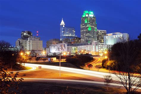 Downtown Raleigh at night - January 2012 | Visitors approach… | Flickr