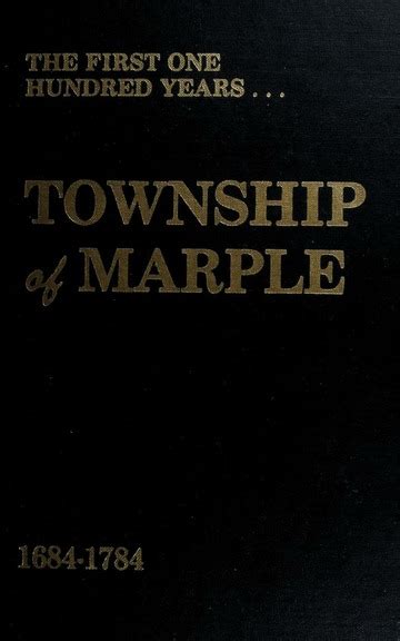 Township Of Marple The First One Hundred Years Lucy Simlermarple